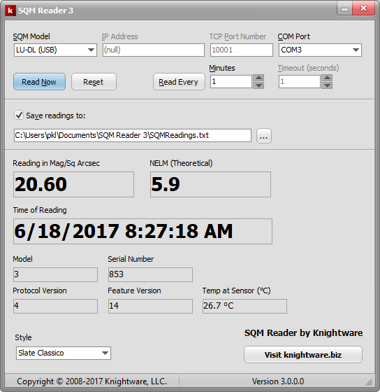 SQM Reader